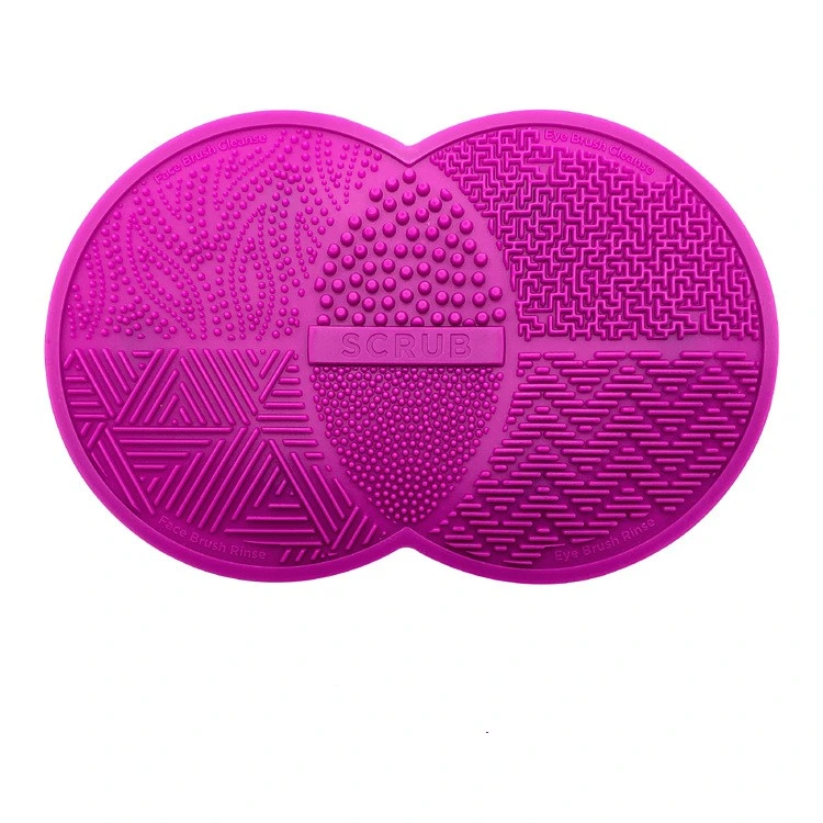 Silicone Cosmetic Makeup Brush Cleaning Mat Makeup Brush Cleaner Pad Portable Washing Tool